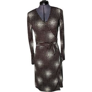 The Limited women’s brown and cream leaf print dress size small